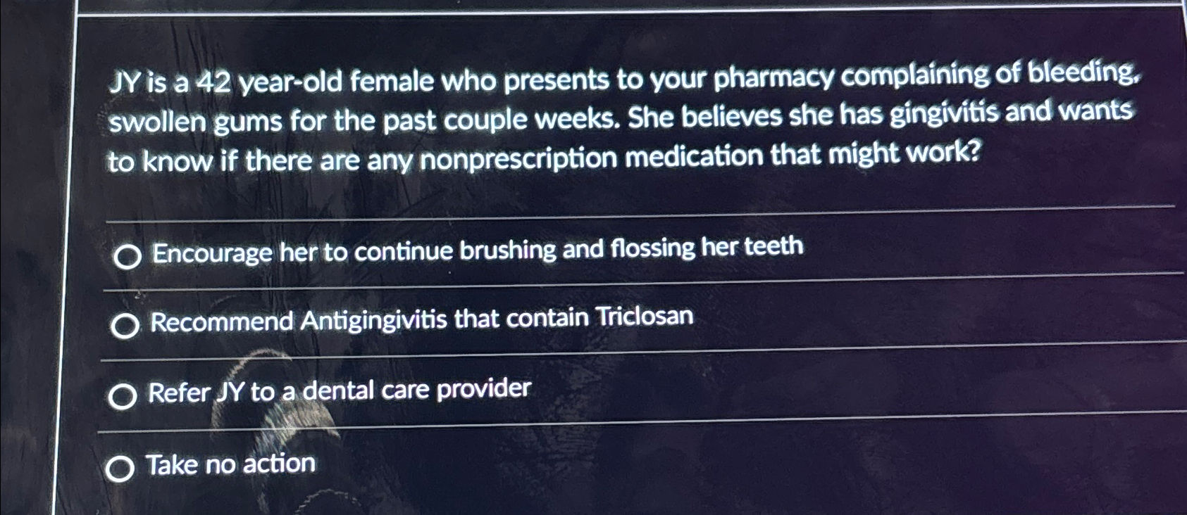 Solved J ﻿is a 42 ﻿year-old female who presents to your | Chegg.com