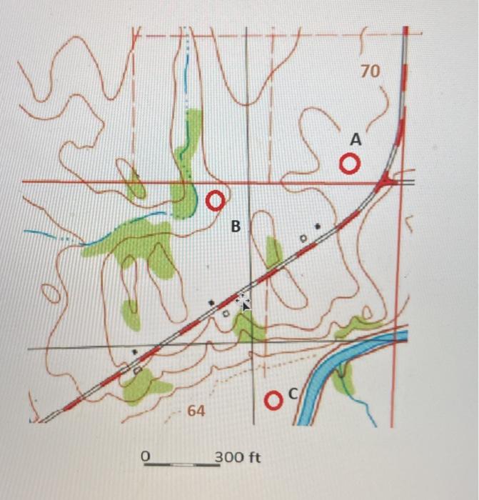 Shown on the next page is a topographic map with a | Chegg.com
