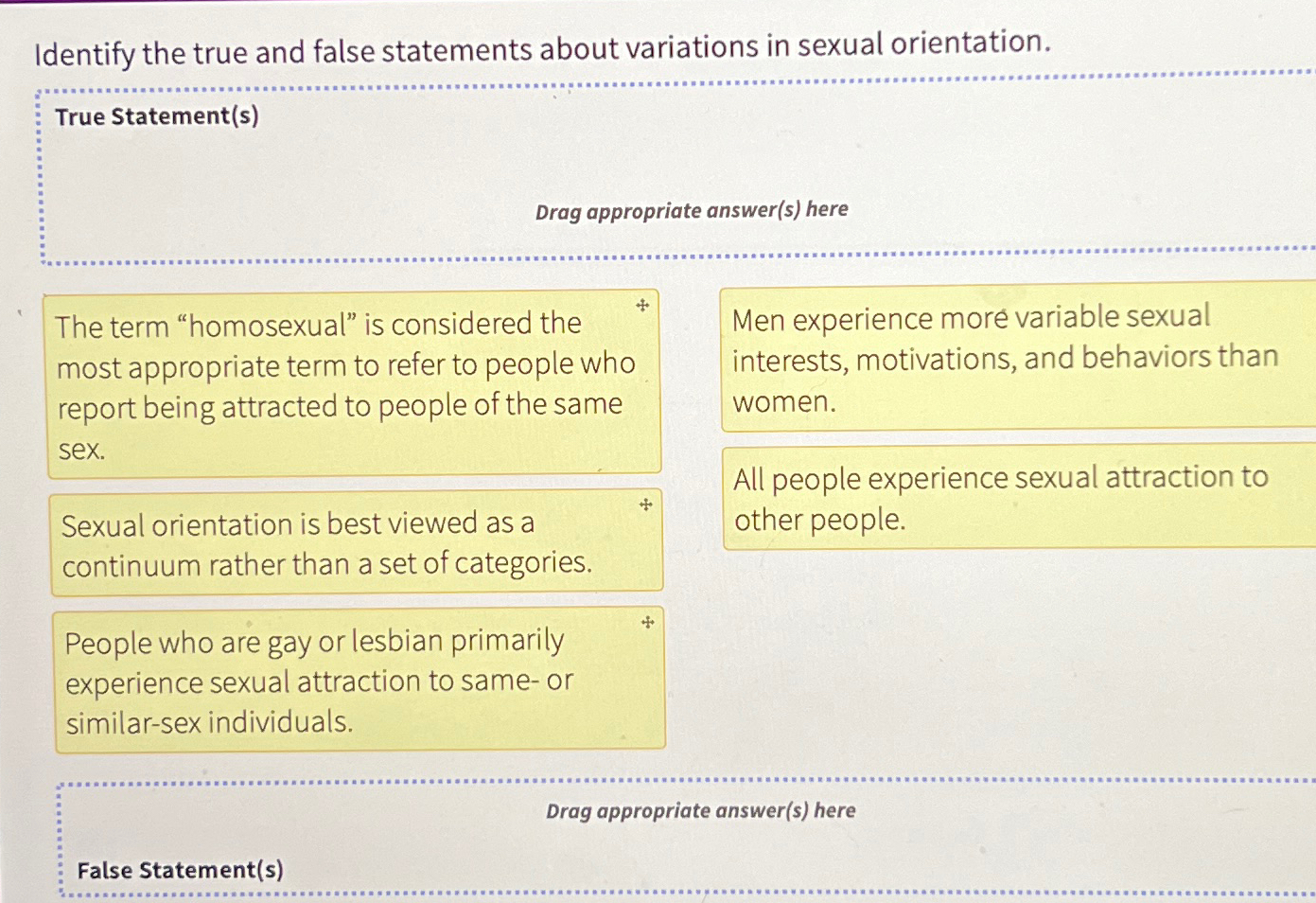 Identify the true and false statements about | Chegg.com