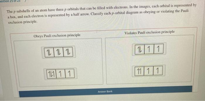 Solved sestion 25 of 25 The p subshells of an atom have | Chegg.com