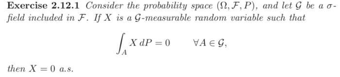 Solved Exercise 2.12.1 Consider the probability space | Chegg.com