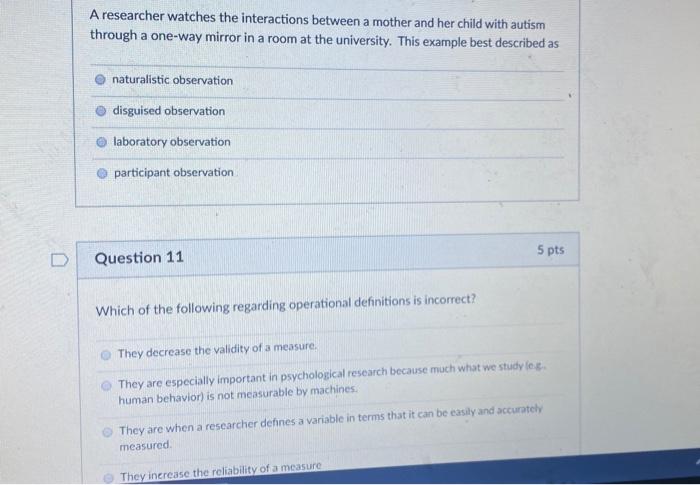 Solved A researcher watches the interactions between a | Chegg.com
