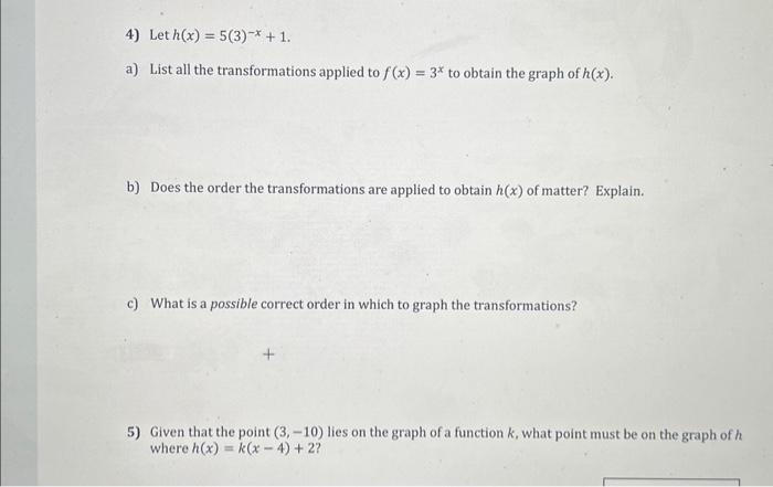 Solved 3) The function y=f(x) is shown here. Let m(x)=−2f(x) | Chegg.com