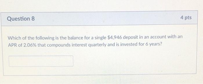 Solved Question 8 4 pts Which of the following is the | Chegg.com