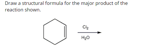 Solved Draw a structural formula for the major product of | Chegg.com