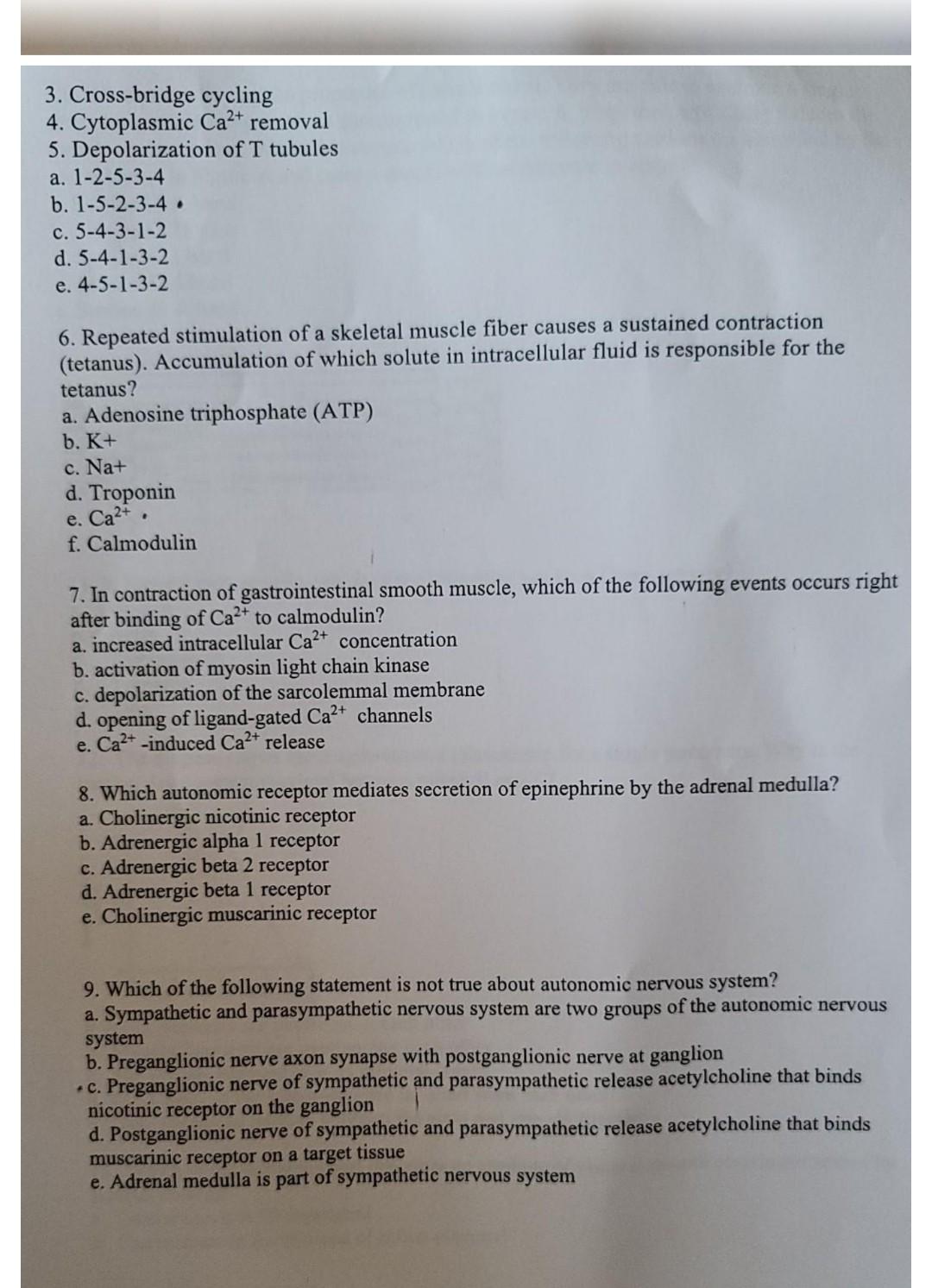 3. Cross-bridge cycling 4. Cytoplasmic Ca2+ removal | Chegg.com