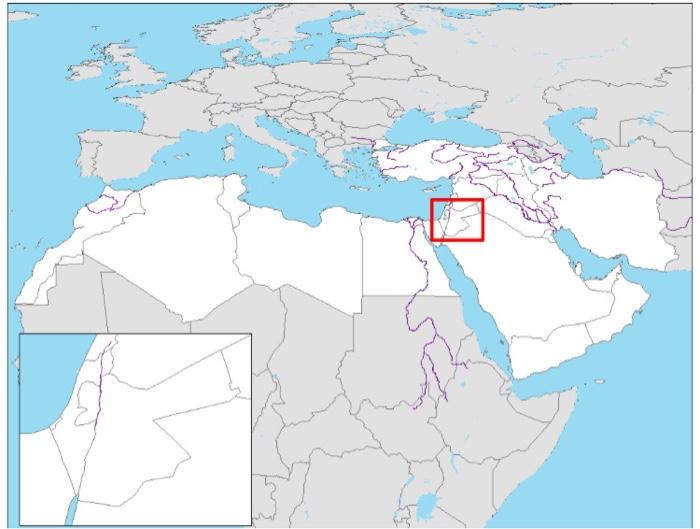 middle east labeled map