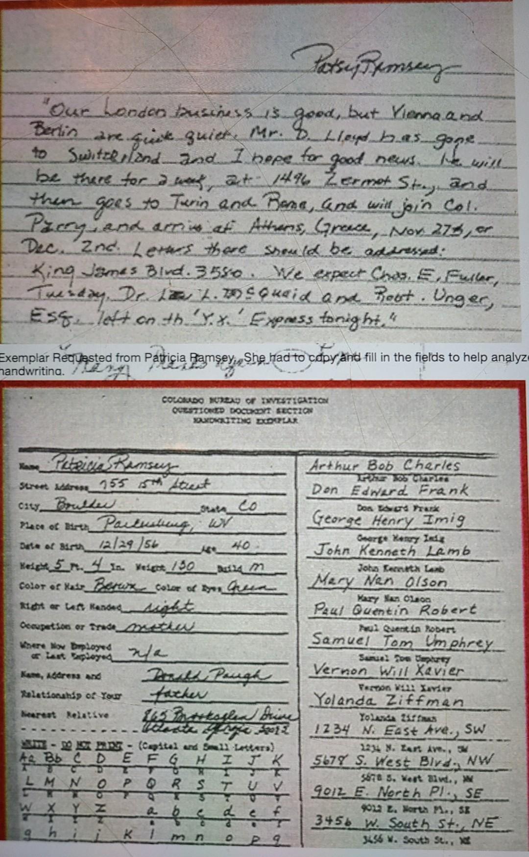 Solved Jon Benet Ramsey Case In the early morning hours of | Chegg.com