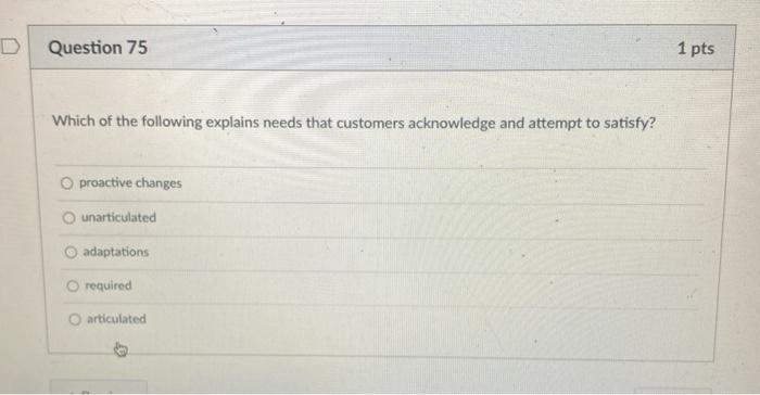 Solved D Question 75 1 pts Which of the following explains | Chegg.com