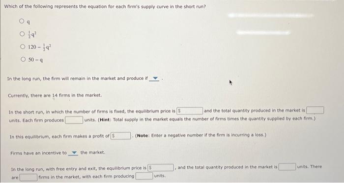 Solved Suppose That Each Firm In A Competitive Industry Has | Chegg.com