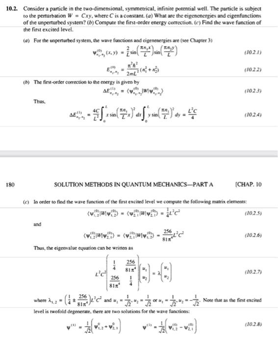 Solved 0.2. Consider A Particle In The Two-dimensional, | Chegg.com