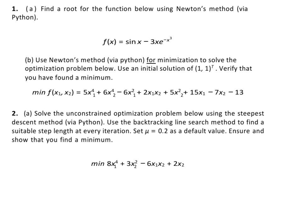 1. (a) Find a root for the function below using | Chegg.com