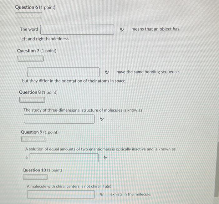 The word A. means that an object has left and right | Chegg.com