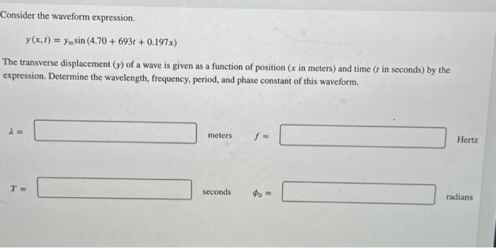 Consider the waveform expression. | Chegg.com