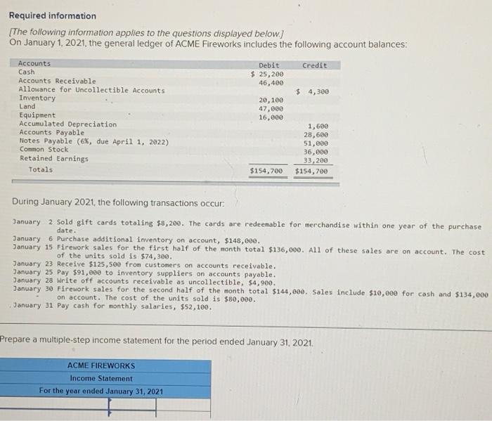 Solved prepare a multi step income statement for the period | Chegg.com