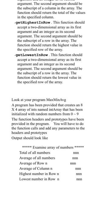 Solved Write a program that creates a two-dimensional array | Chegg.com