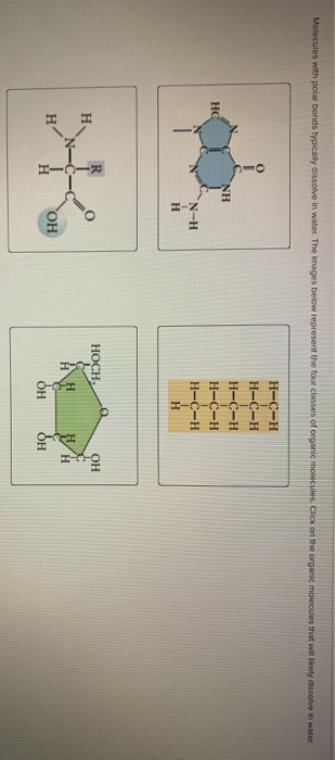 Solved Molecules with polar bonds typically dissolve in | Chegg.com