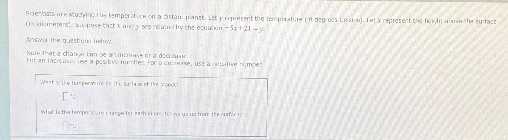 Solved Scientists are studying the temperature on a distant | Chegg.com