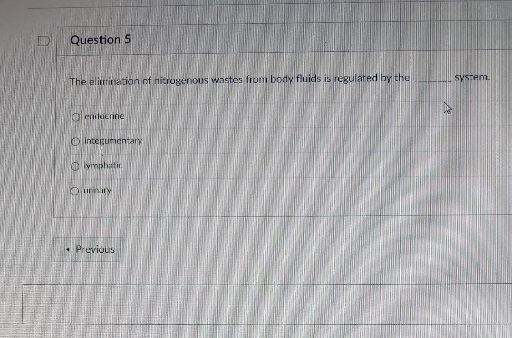 Solved The elimination of nitrogenous wastes from body | Chegg.com