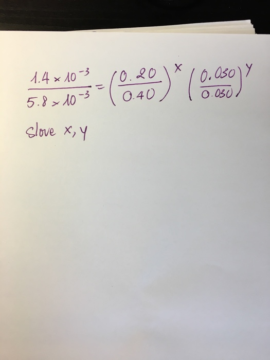 Solved 1.4 x 103 - 10.200*10.030) Y 1 0.030) 0.40 5.8x10-37 | Chegg.com