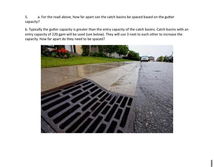 Solved 5. a. For the road above, how far apart can the catch