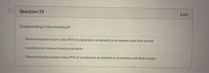 Solved Question 10 2 pts Which of the following costs | Chegg.com
