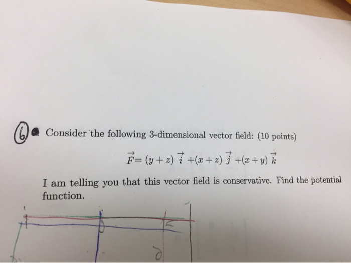 Solved Consider The Following 3 Dimensional Vector Field Chegg Com