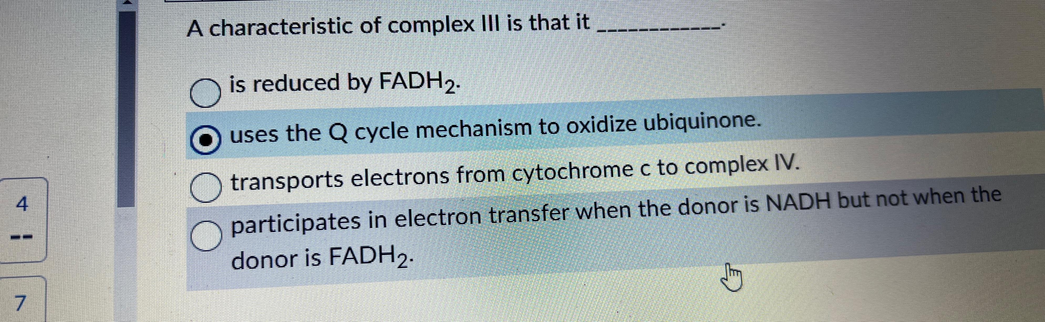 Solved A characteristic of complex III is that itis reduced | Chegg.com