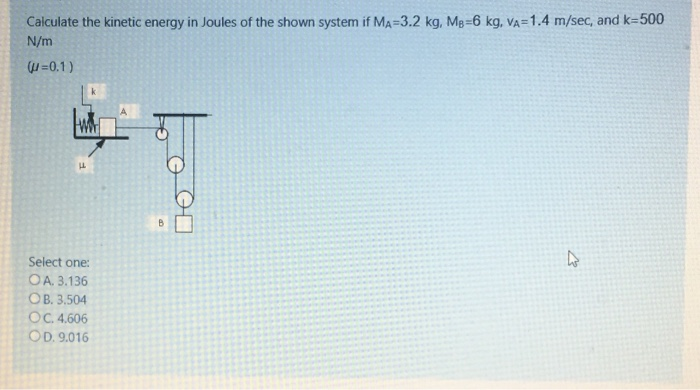 Solved Calculate the kinetic energy in Joules of the shown | Chegg.com
