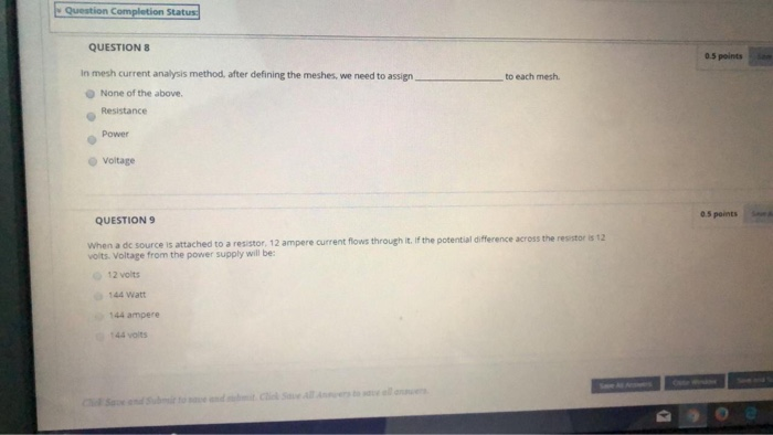 Solved Question Completion Status QUESTIONS 0.5 points to | Chegg.com