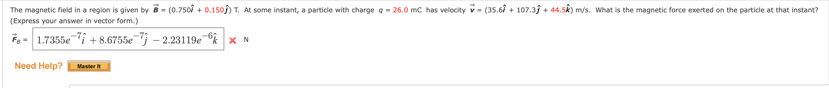 Solved (Express your answer in vector form.)vec(F)B=Need | Chegg.com