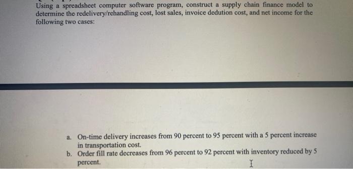 Solved Using a spreadsheet computer software program, | Chegg.com
