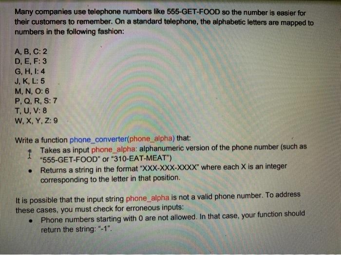 Solved Many Companies Use Telephone Numbers Like 555 Get Chegg Com