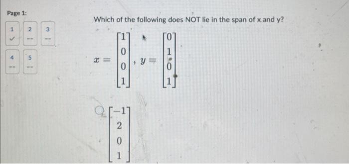 Solved Page 1: Which of the following does NOT lie in the | Chegg.com
