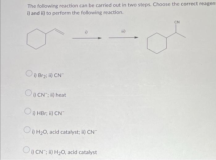 Solved The following reaction can be carried out in two | Chegg.com