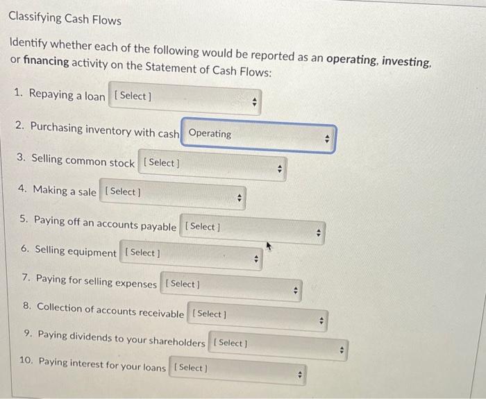 Solved Identify whether each of the following would be | Chegg.com