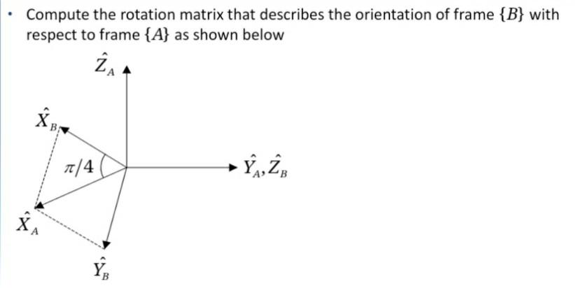 Solved Compute the rotation matrix that describes the | Chegg.com