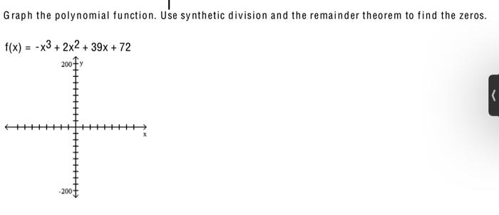Solved Graph the polynomial function. Use synthetic division | Chegg.com