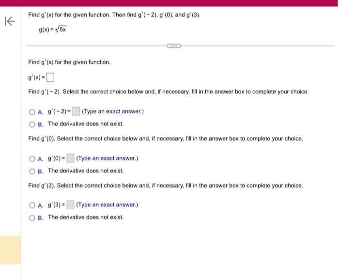 Find \( g^{\prime}(x) \) for the given function. Then find \( g^{\prime}(-2), g^{\prime}(0) \), and \( g^{\prime}(3) \).
\[
g