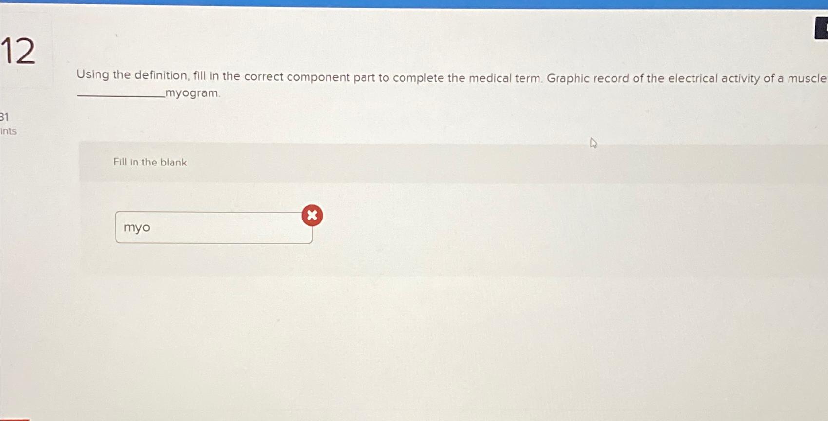 Solved Using the definition, fill in the correct component | Chegg.com