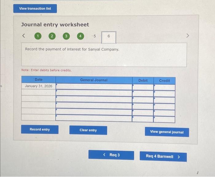 Solved Journal Entry Worksheet Record The | Chegg.com