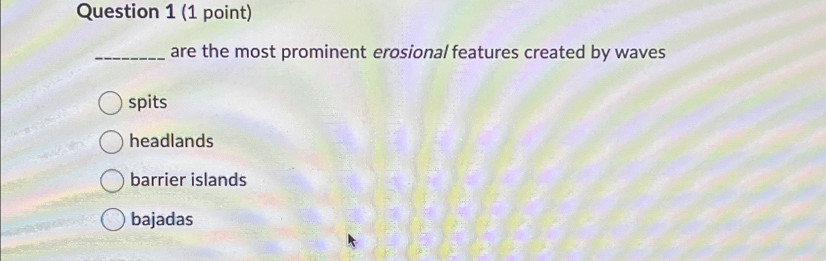 Solved Question 1 (1 ﻿point) ﻿are the most prominent | Chegg.com