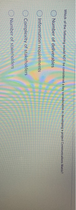 Solved Which of the following would NOT be considered a key | Chegg.com