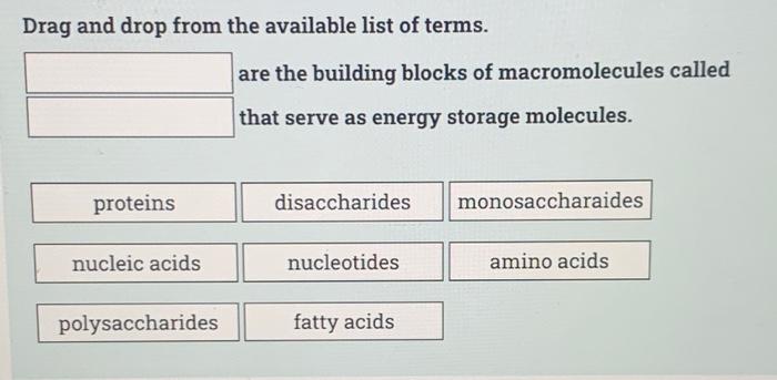 Solved Drag and drop from the available list of terms. | Chegg.com