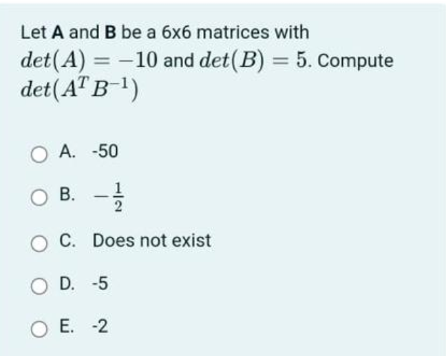 Solved Let \\( A \\) And \\( B \\) Be A \\( 6 \\times 6 \\) | Chegg.com