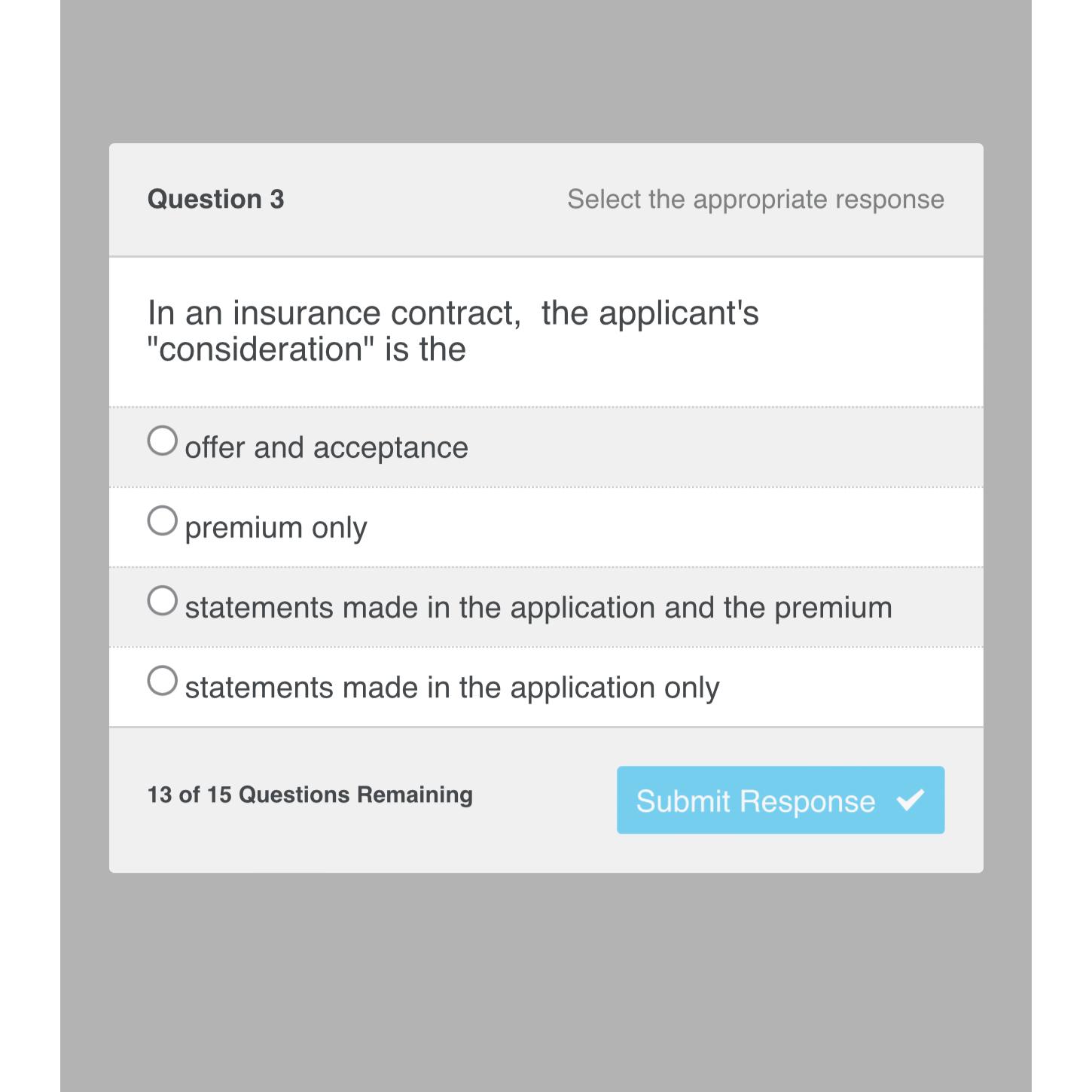 Solved Question 3Select the appropriate responseIn an | Chegg.com