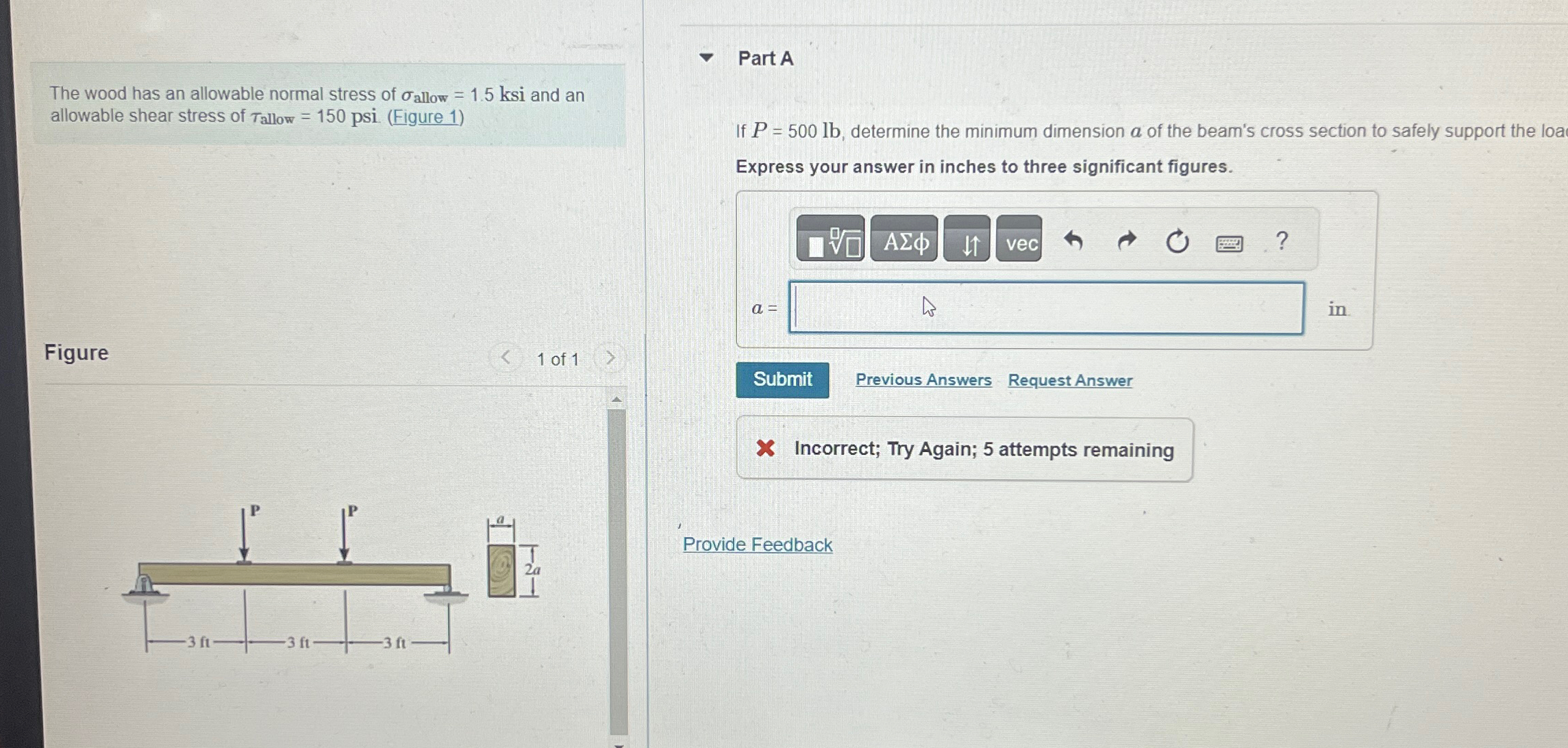 Solved The wood has an allowable normal stress of | Chegg.com