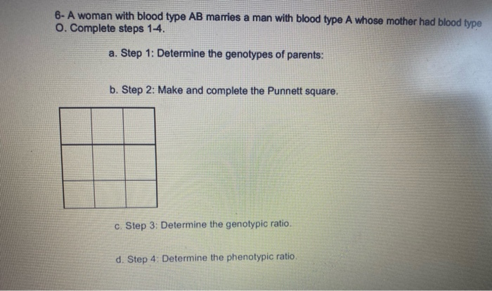 Solved 8 A Woman With Blood Type Ab Marries A Man With Chegg Com