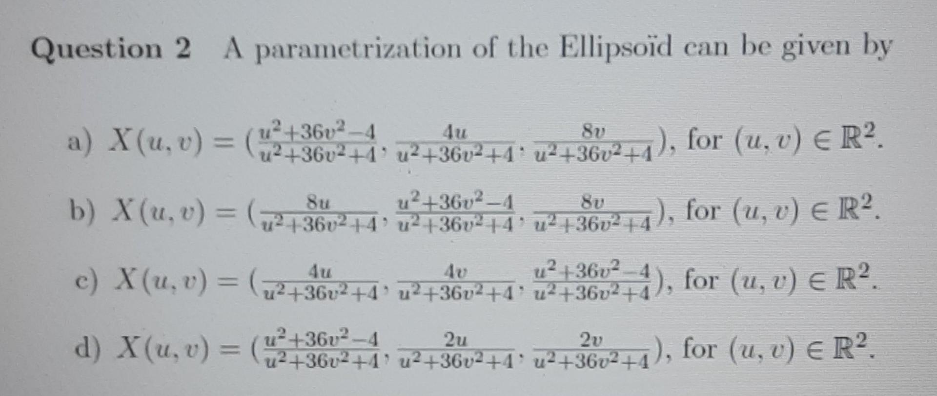 Solved Differential Geometry MCQs Please solve these mcqs