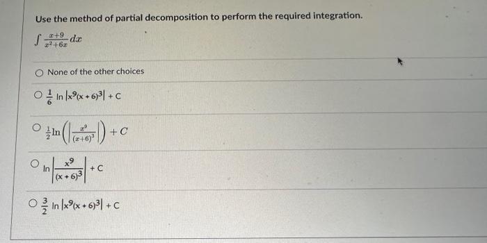 Solved Use The Method Of Partial Decomposition To Perform | Chegg.com